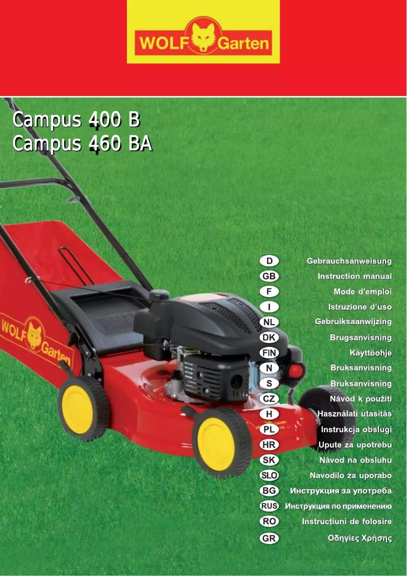 Image de la première page du manuel de l'appareil Campus 460 BA