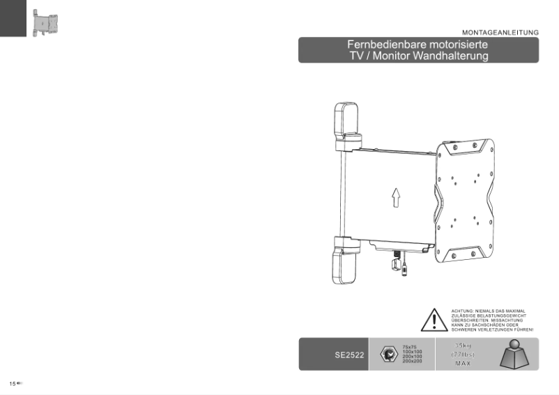 Page 1 de la notice Manuel utilisateur Ricoo SE2522