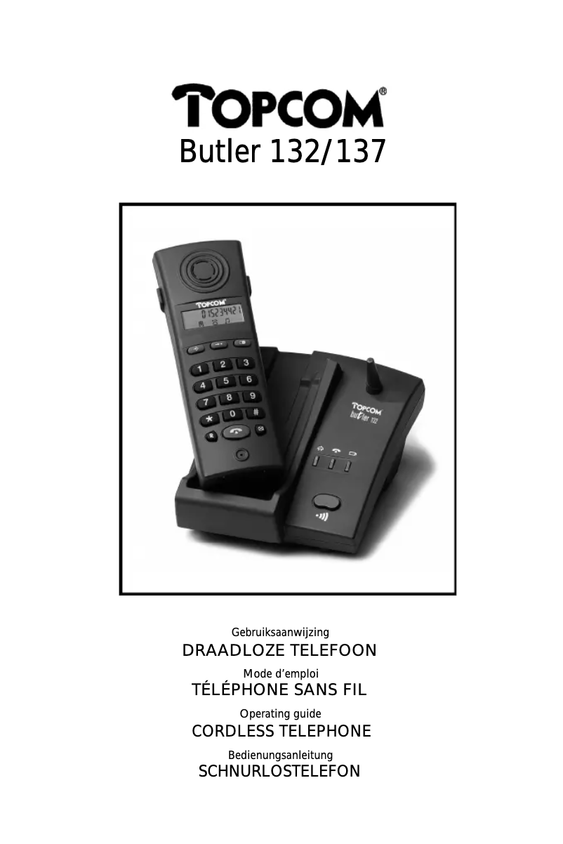 Página 1 del manual Manual de usuario Topcom Butler 137