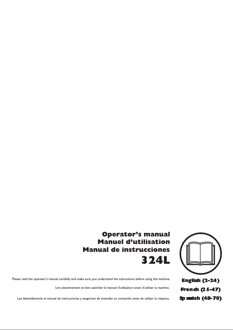 Page n°1 - Manuel utilisateur Husqvarna 324L