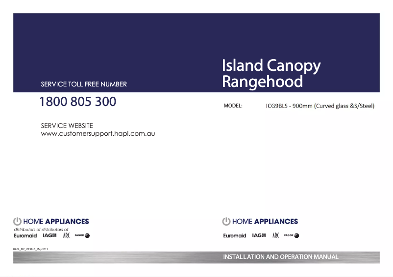 Page n°1 - Manuel utilisateur Euromaid ICG9BLS