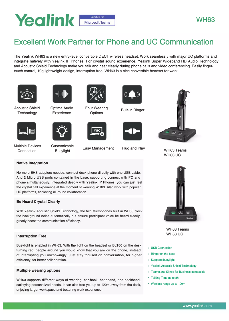 Image de la première page du manuel de l'appareil WH63