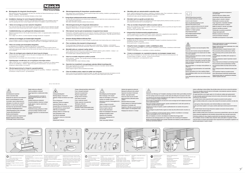 Page n°1 - Instructions / montage Miele Profiline PG 8133 SCVi