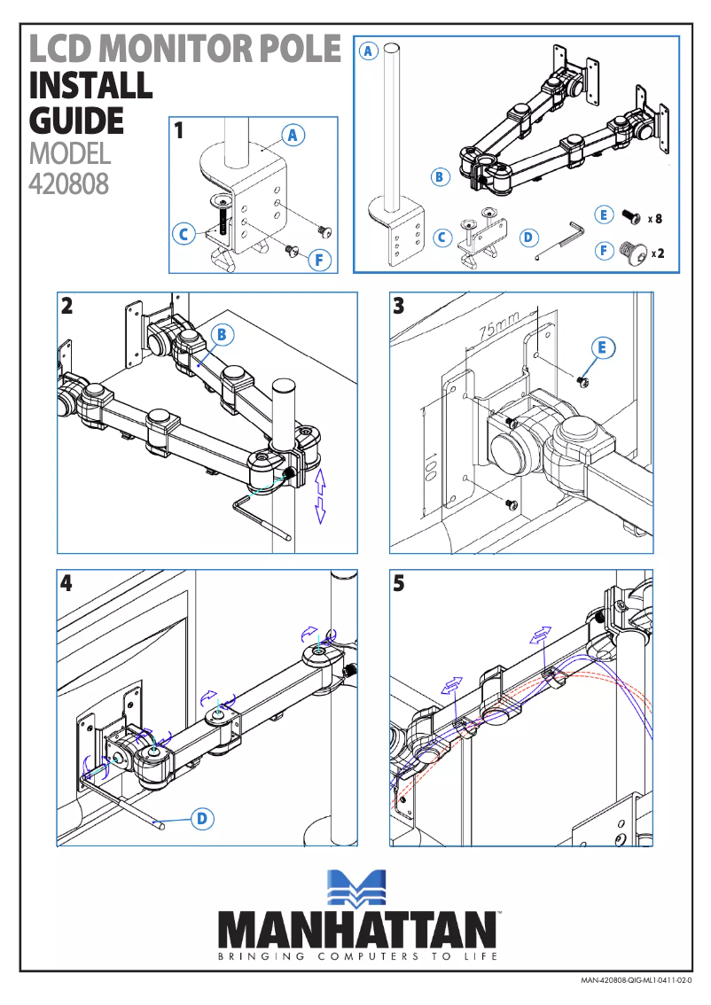 Page n°1 - Manuel utilisateur IC Intracom LCD Monitor Pole 420808