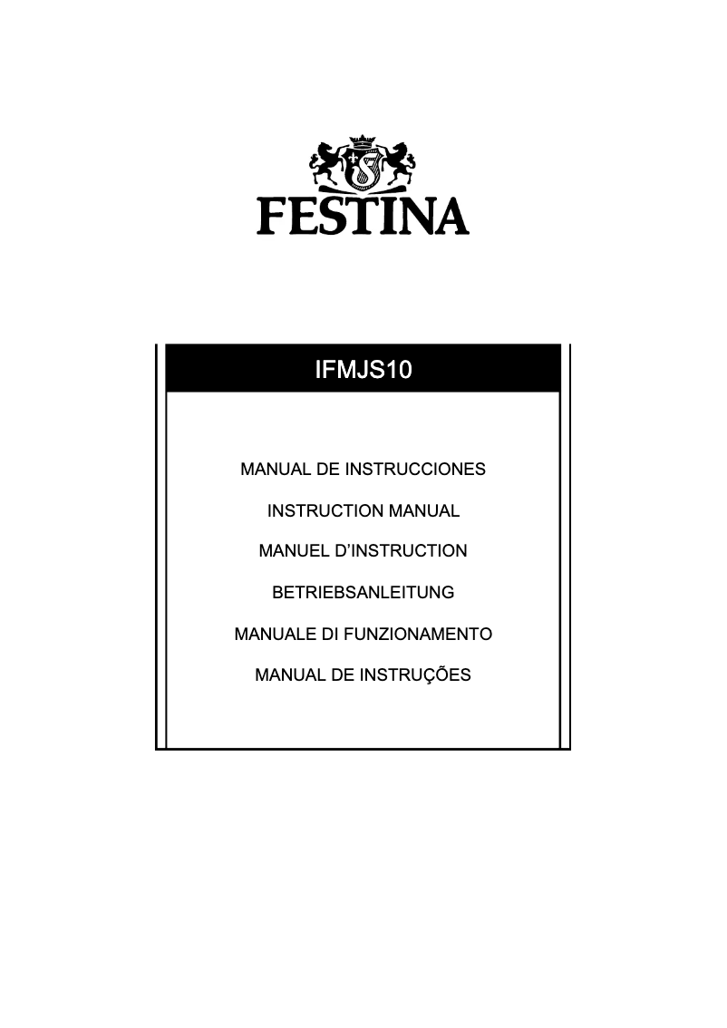 Page 1 de la notice Manuel utilisateur Festina Timeless Chrono F20285