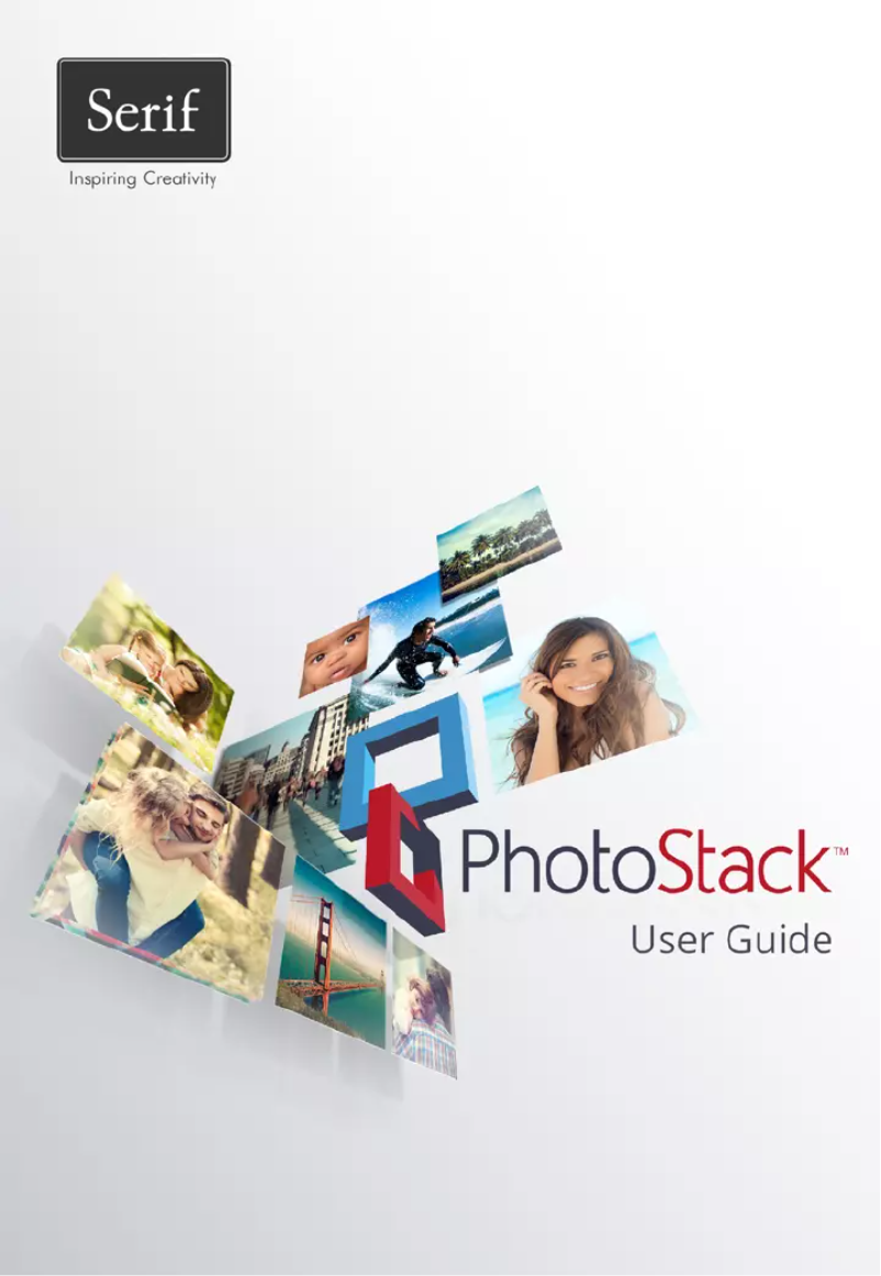 Image de la première page du manuel de l'appareil PhotoStack