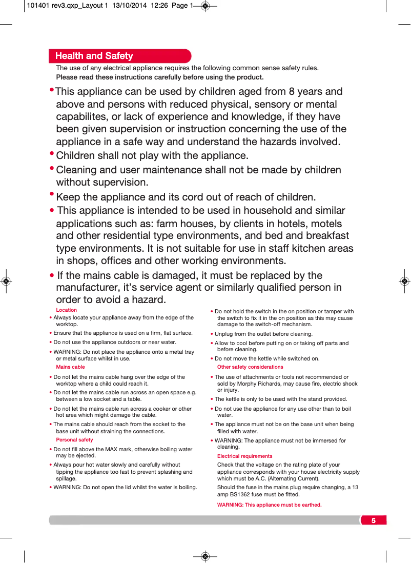 Imagen de la primera página del manual del dispositivo Chroma 101402