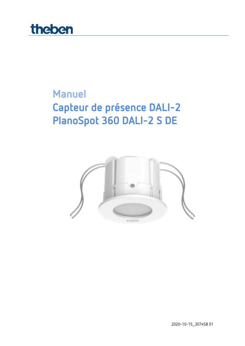 Image de la première page du manuel de l'appareil PlanoSpot 360 DALI-2 S DE