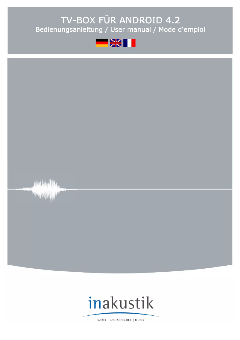 Page 1 de la notice Manuel utilisateur In-akustik Internet TV Box