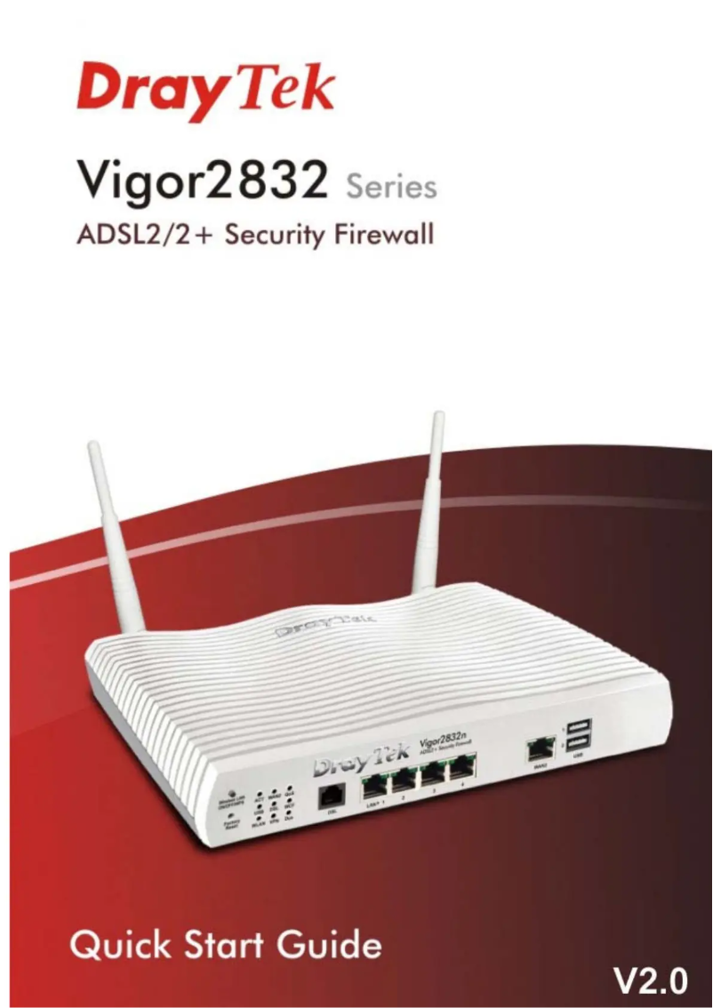 Image de la première page du manuel de l'appareil Vigor2832