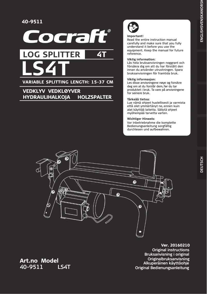 Page 1 de la notice Manuel utilisateur Cocraft LS4T