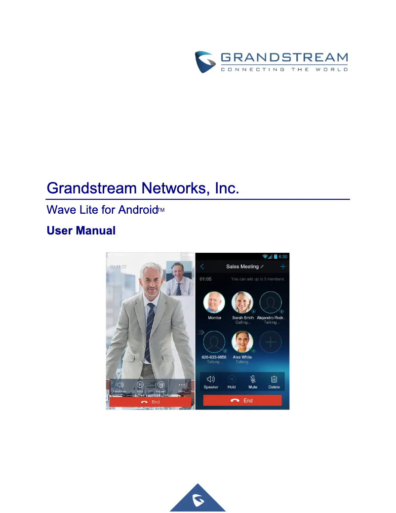 Page n°1 - Manuel utilisateur Grandstream Wave Lite