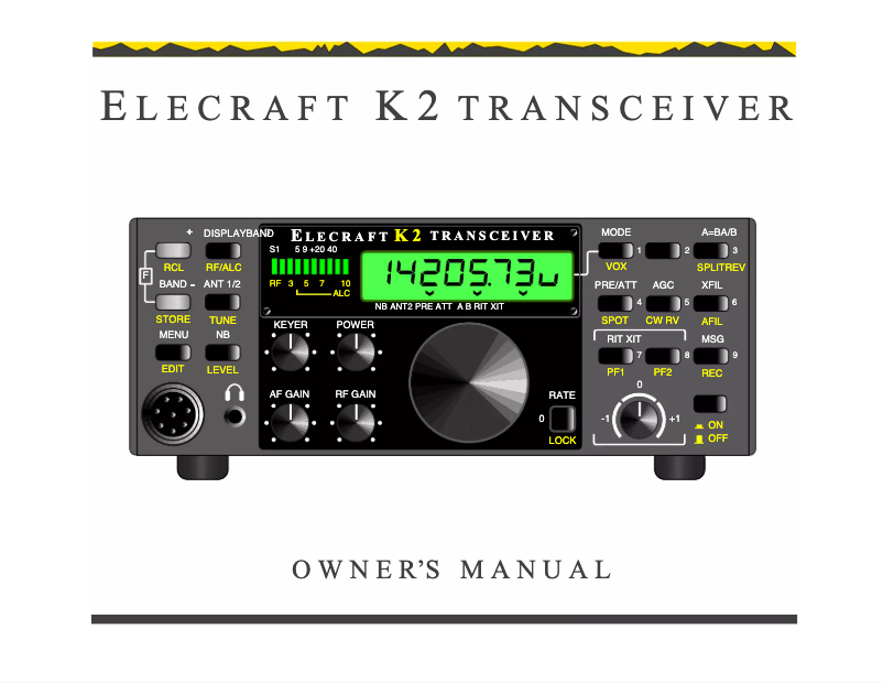 Page n°1 - Manuel utilisateur Elecraft K2