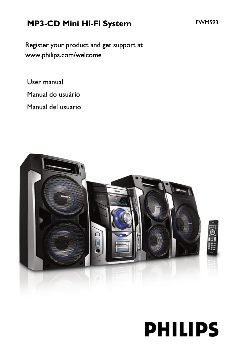 Page n°1 - Manuel utilisateur Philips FWM593