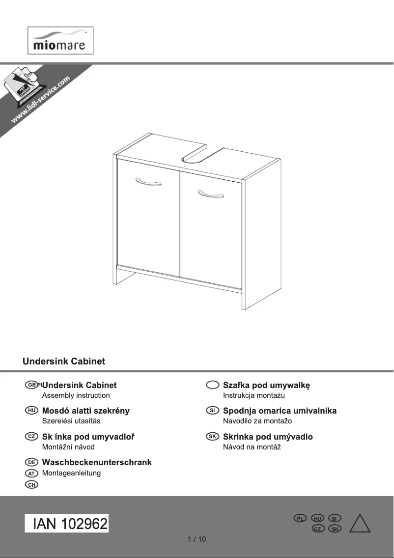 Page 1 de la notice Manuel utilisateur Miomare IAN 102962