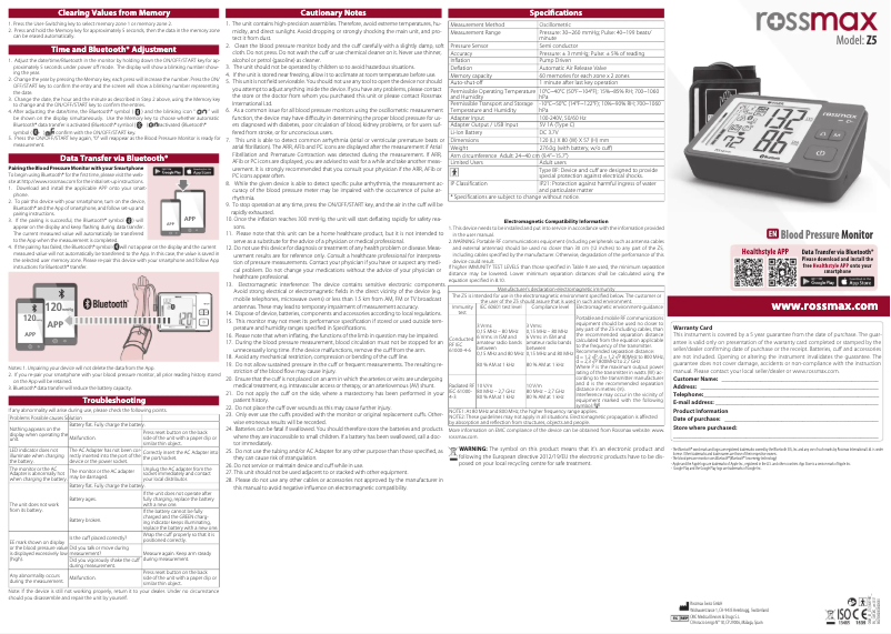 Image de la première page du manuel de l'appareil Z5