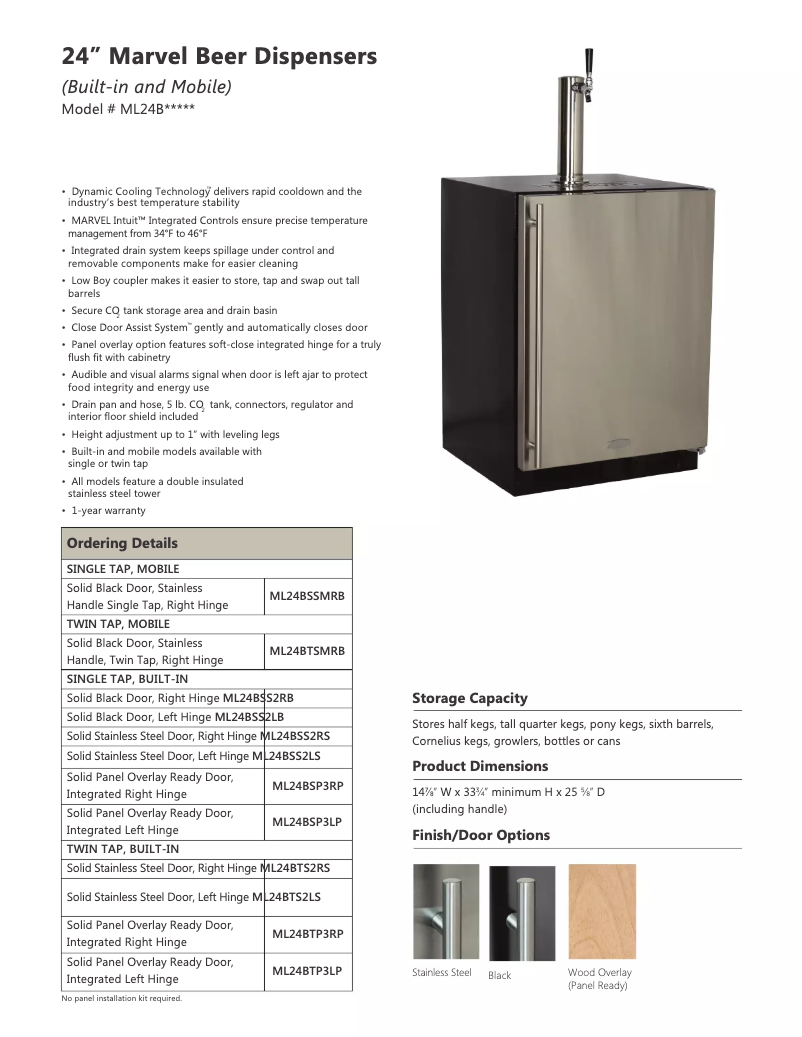 Image de la première page du manuel de l'appareil ML24BSP3LP