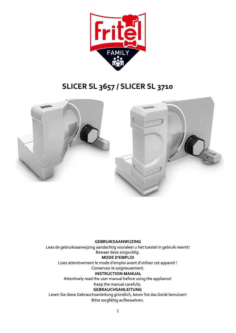 Page n°1 - Manuel utilisateur Fritel SL 3710