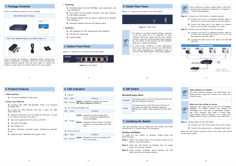 Image de la première page du manuel de l'appareil GSD-504UP