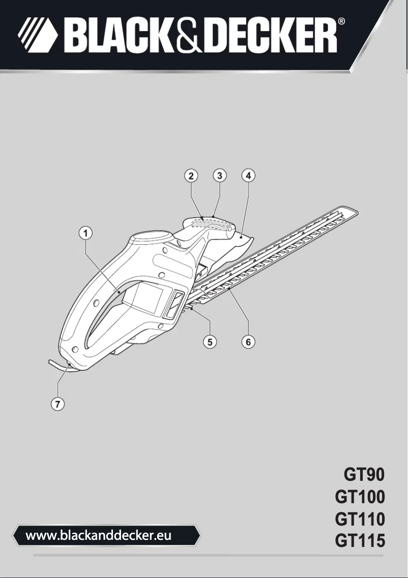 Page 1 de la notice Manuel utilisateur Black & Decker GT90