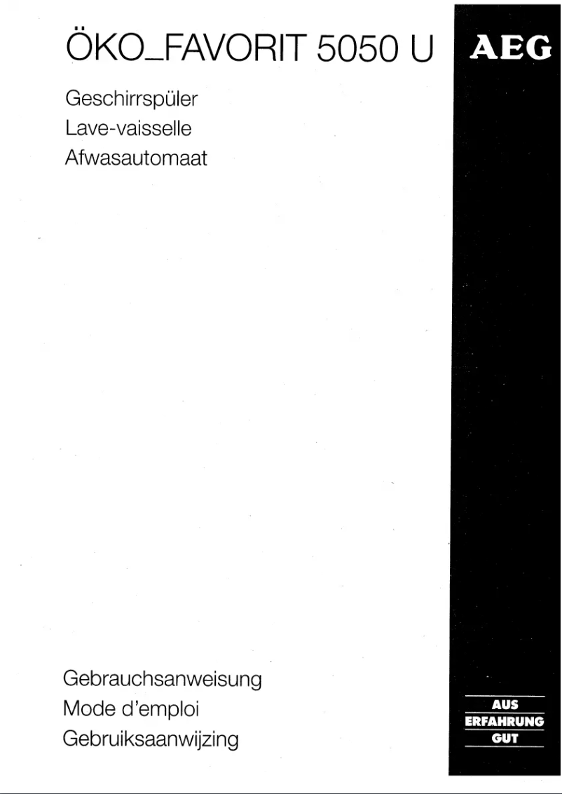 Page 1 de la notice Manuel utilisateur AEG Favorit 5050U