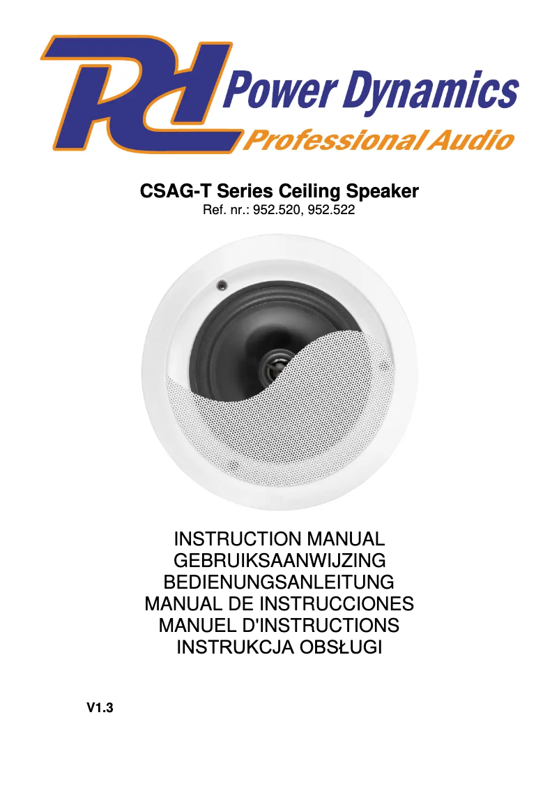 Image de la première page du manuel de l'appareil CSAG6T