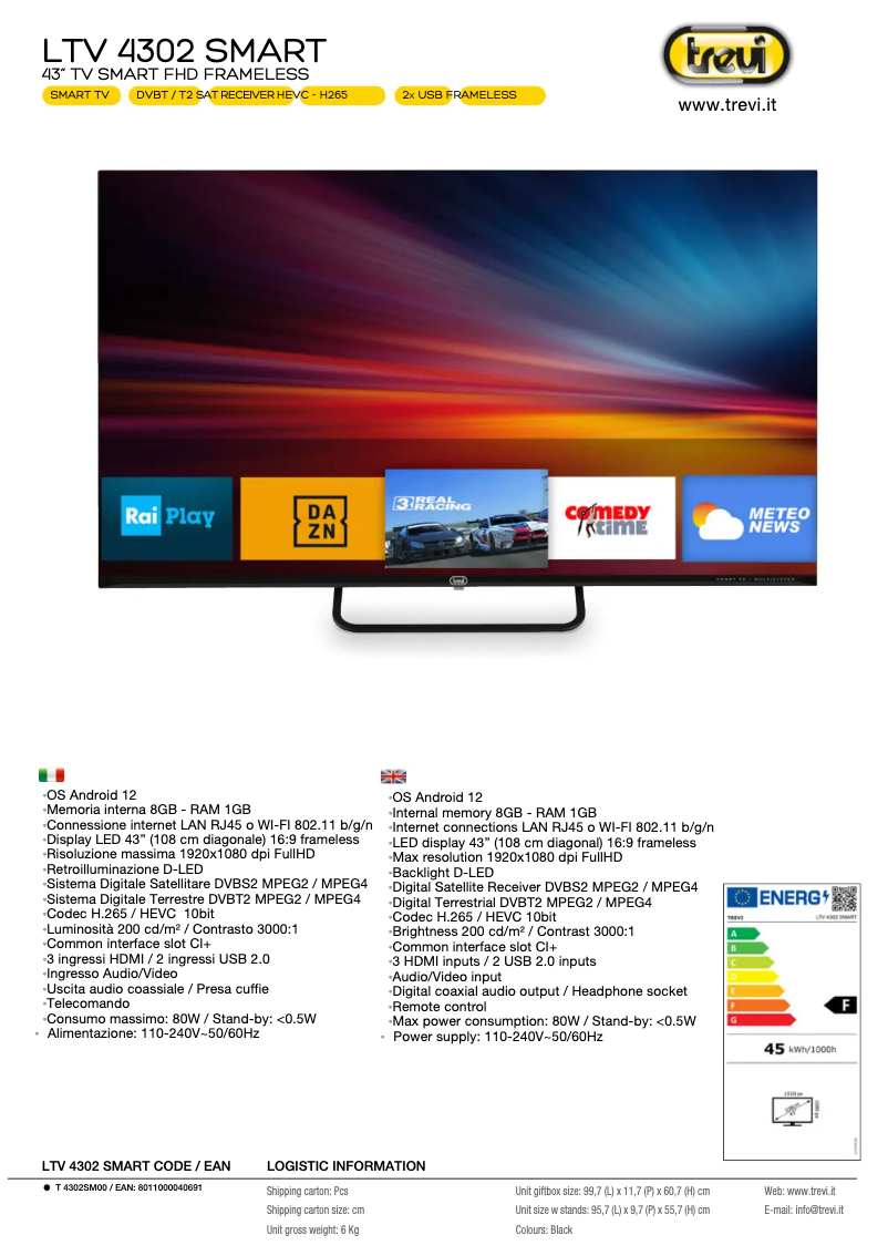 Image de la première page du manuel de l'appareil LTV 4302 SMART