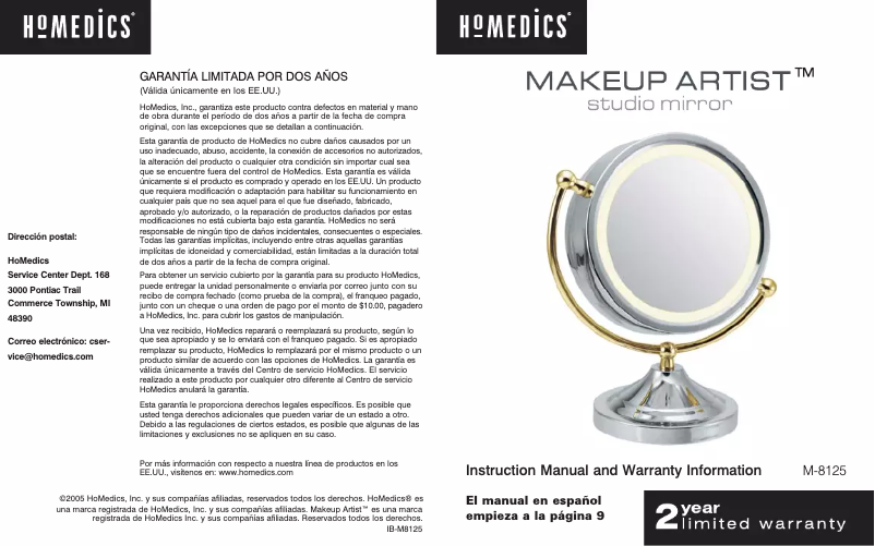 Image de la première page du manuel de l'appareil M-8125
