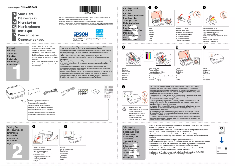 Image de la première page du manuel de l'appareil Stylus Office B42WD