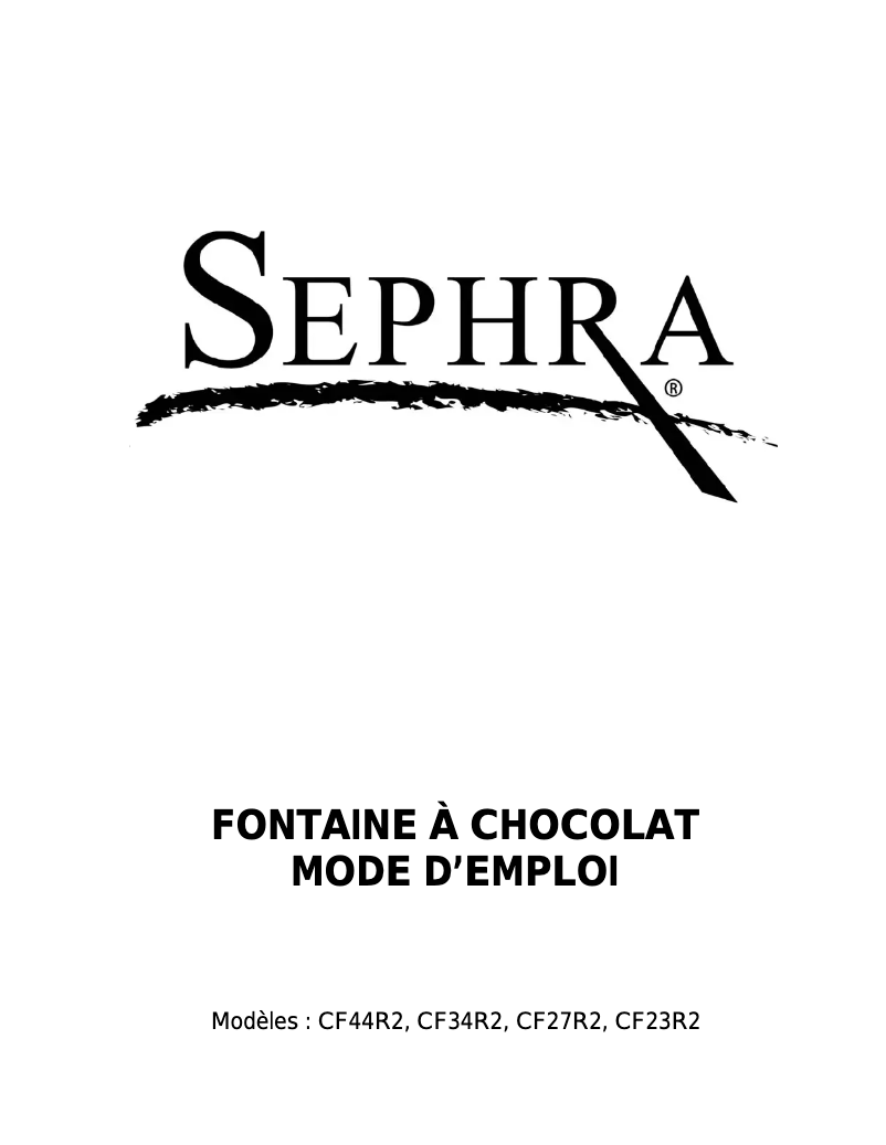 Image de la première page du manuel de l'appareil CF34R2