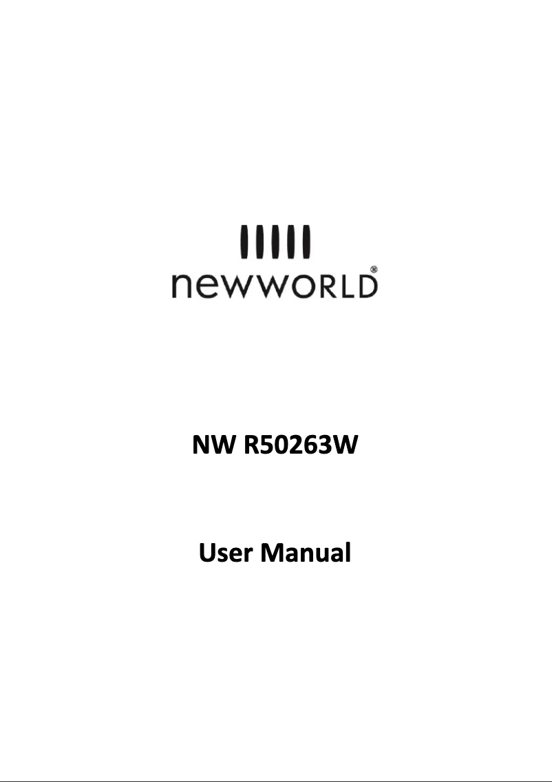 Page 1 de la notice Manuel utilisateur New World NWR50263W