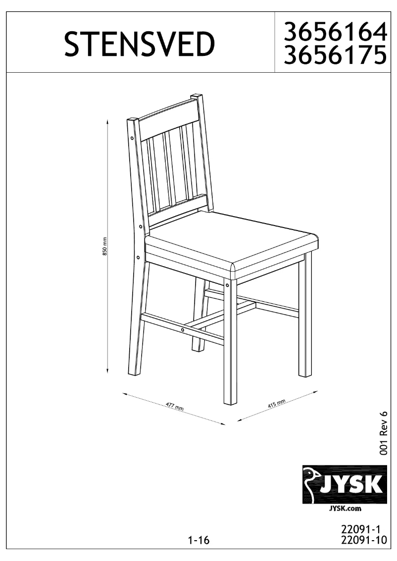 Image de la première page du manuel de l'appareil Stensved