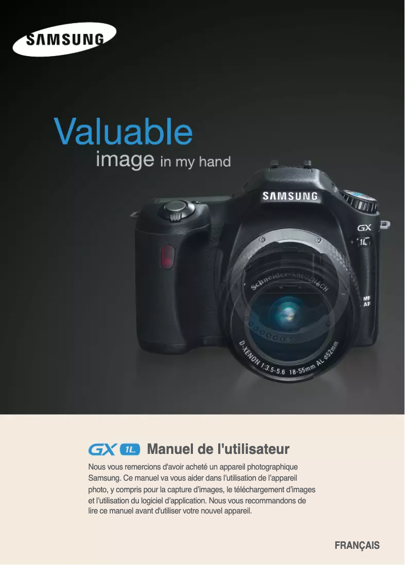 Image de la première page du manuel de l'appareil GX-1L