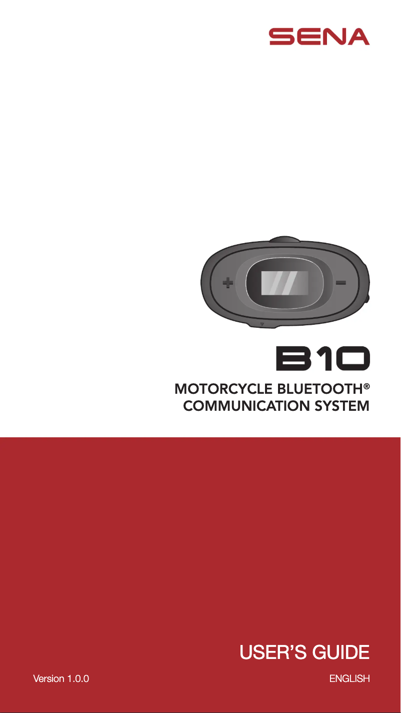 Page n°1 - Manuel utilisateur Sena B10