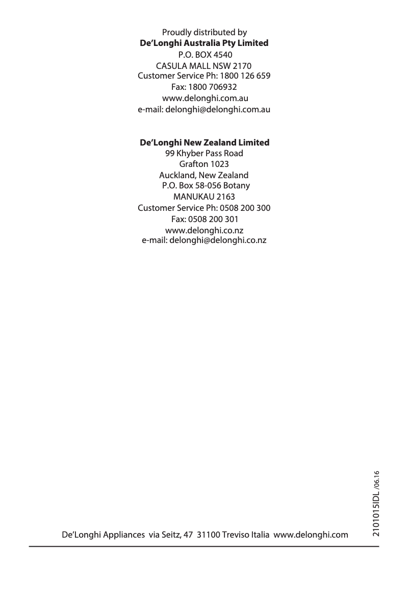 Page 1 de la notice Manuel utilisateur DeLonghi Avvolta KBA2001