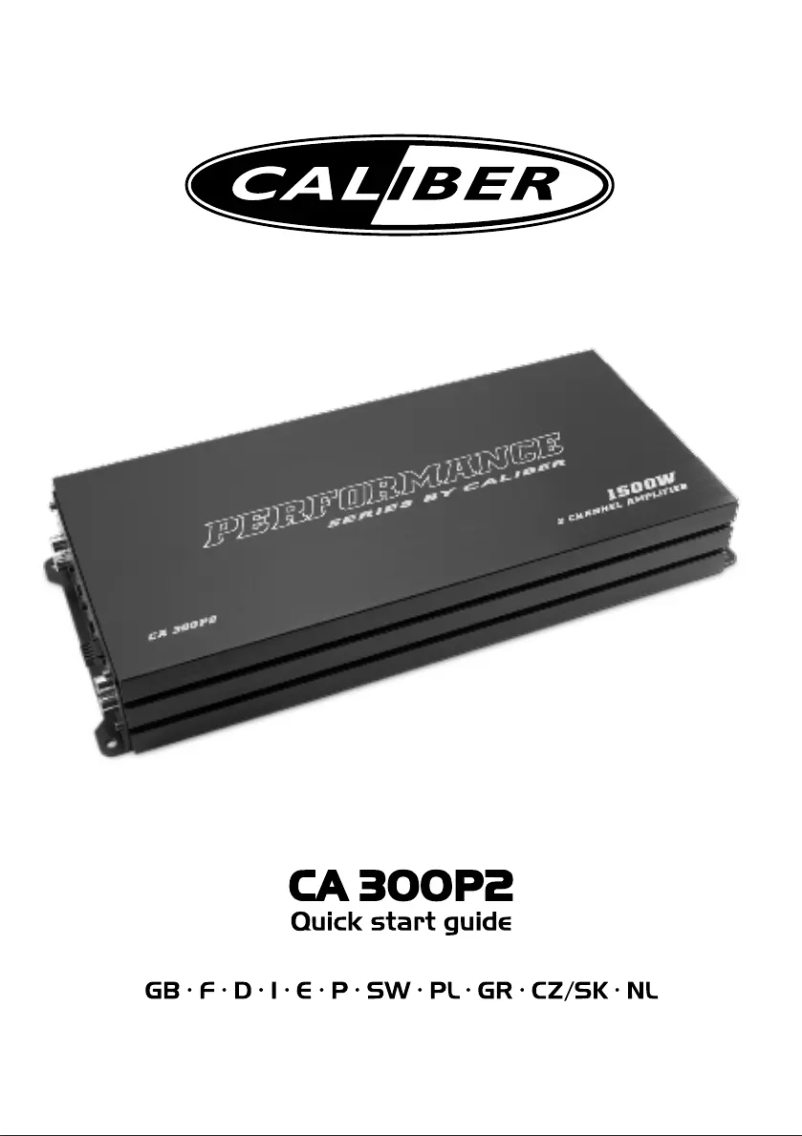 Page 1 of the manual User Manual Caliber CA300P2