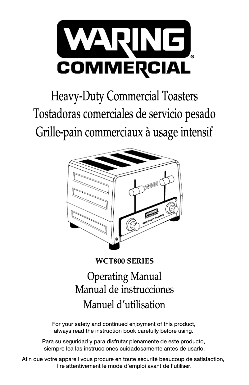 Página 1 del manual Manual de usuario Waring Commercial WCT850