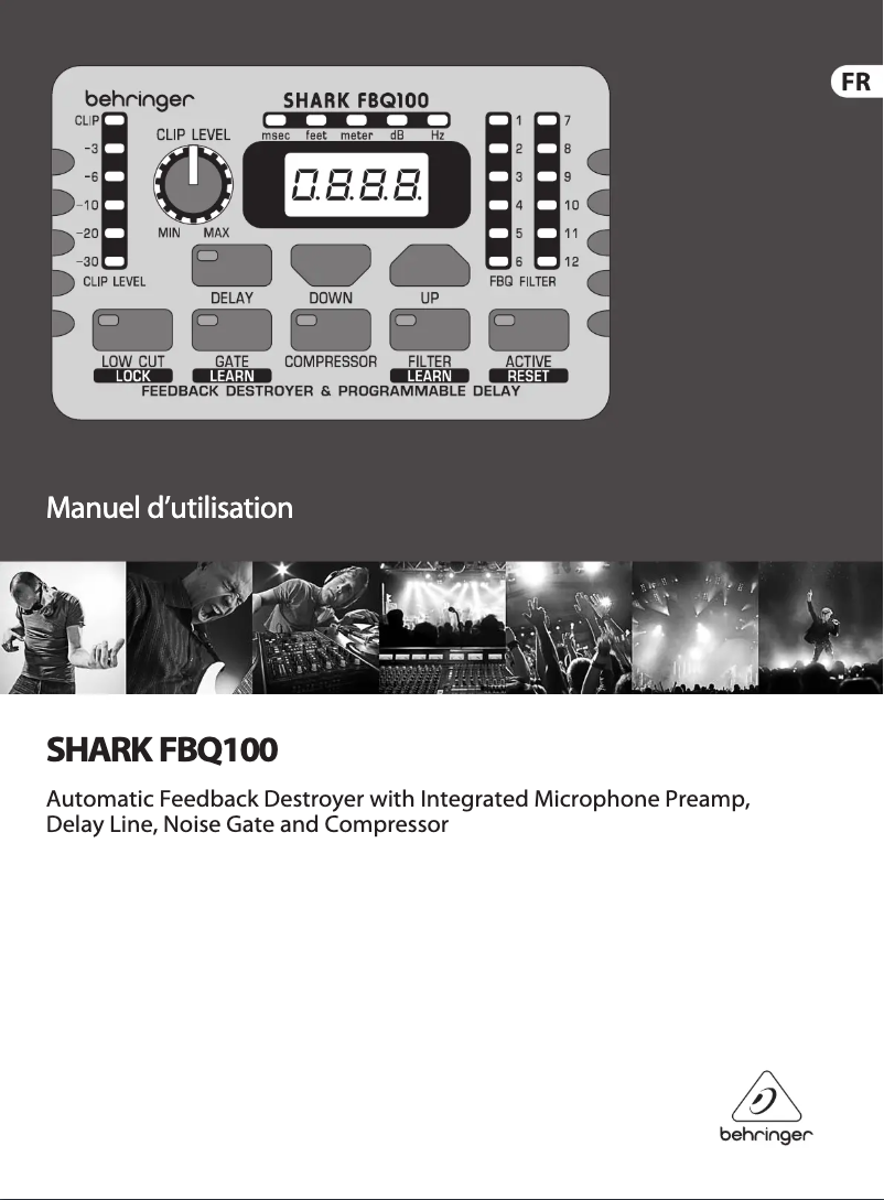 Page 1 de la notice Manuel utilisateur Behringer Shark FBQ100