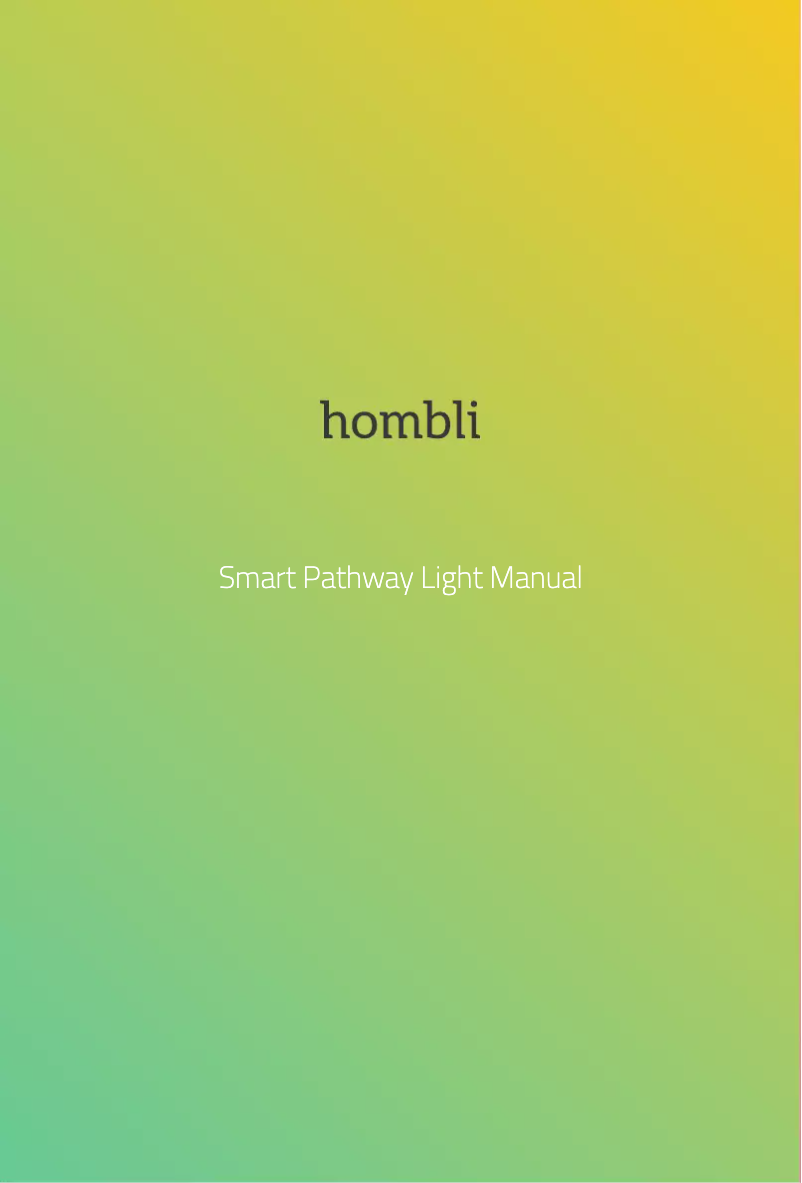 Page 1 of the manual User Manual Hombli Smart Pathway Light
