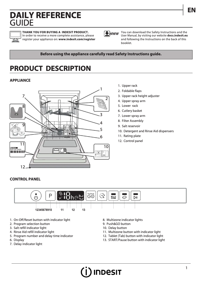 Page n°1 - Manuel utilisateur Indesit DIO 3C24 AC
