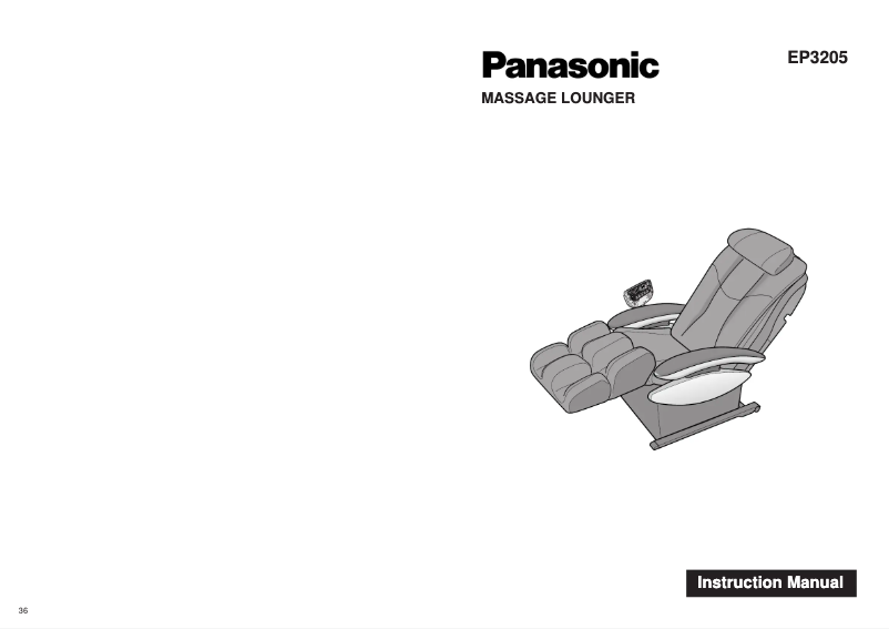 Page n°1 - Manuel utilisateur Panasonic EP3205