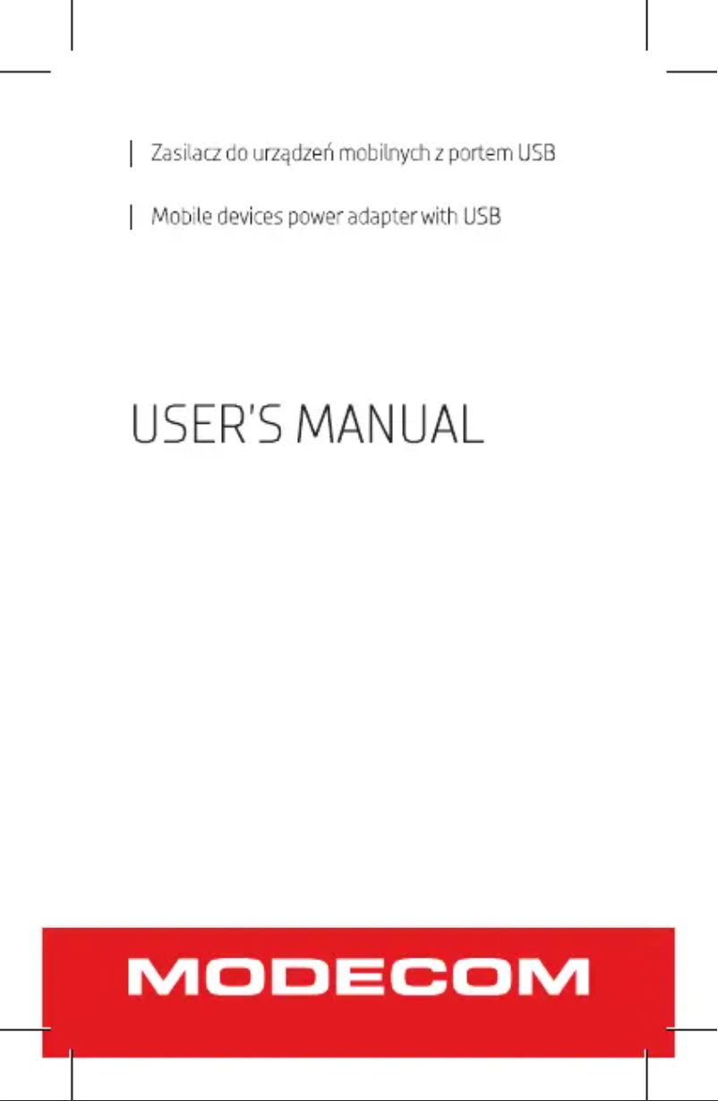 Page n°1 - Manuel utilisateur ModeCom MC-45CU