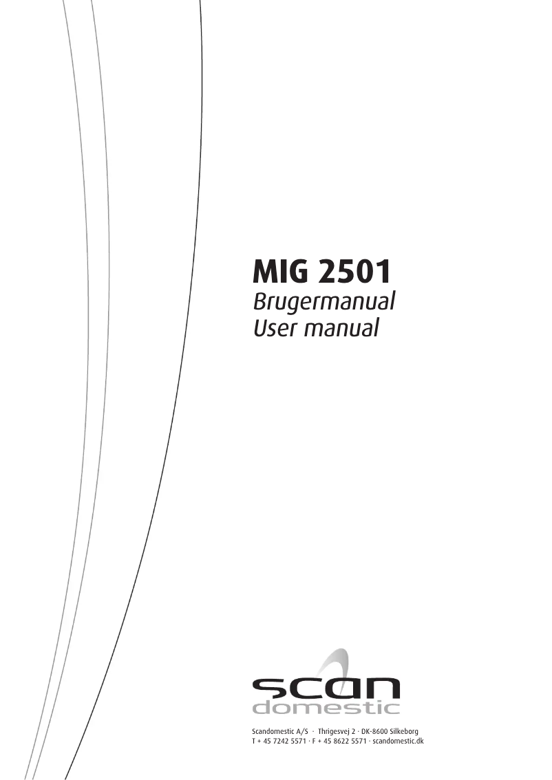 Page n°1 - Manuel utilisateur Scandomestic MIG 2501