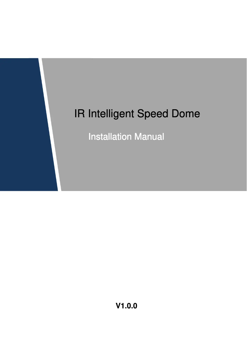 Page n°1 - Manuel utilisateur Dahua Technology SD5A445XA-HNR