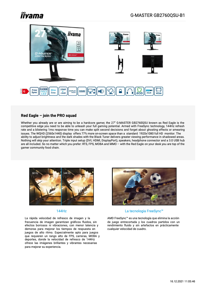 Image de la première page du manuel de l'appareil G-MASTER GB2760QSU