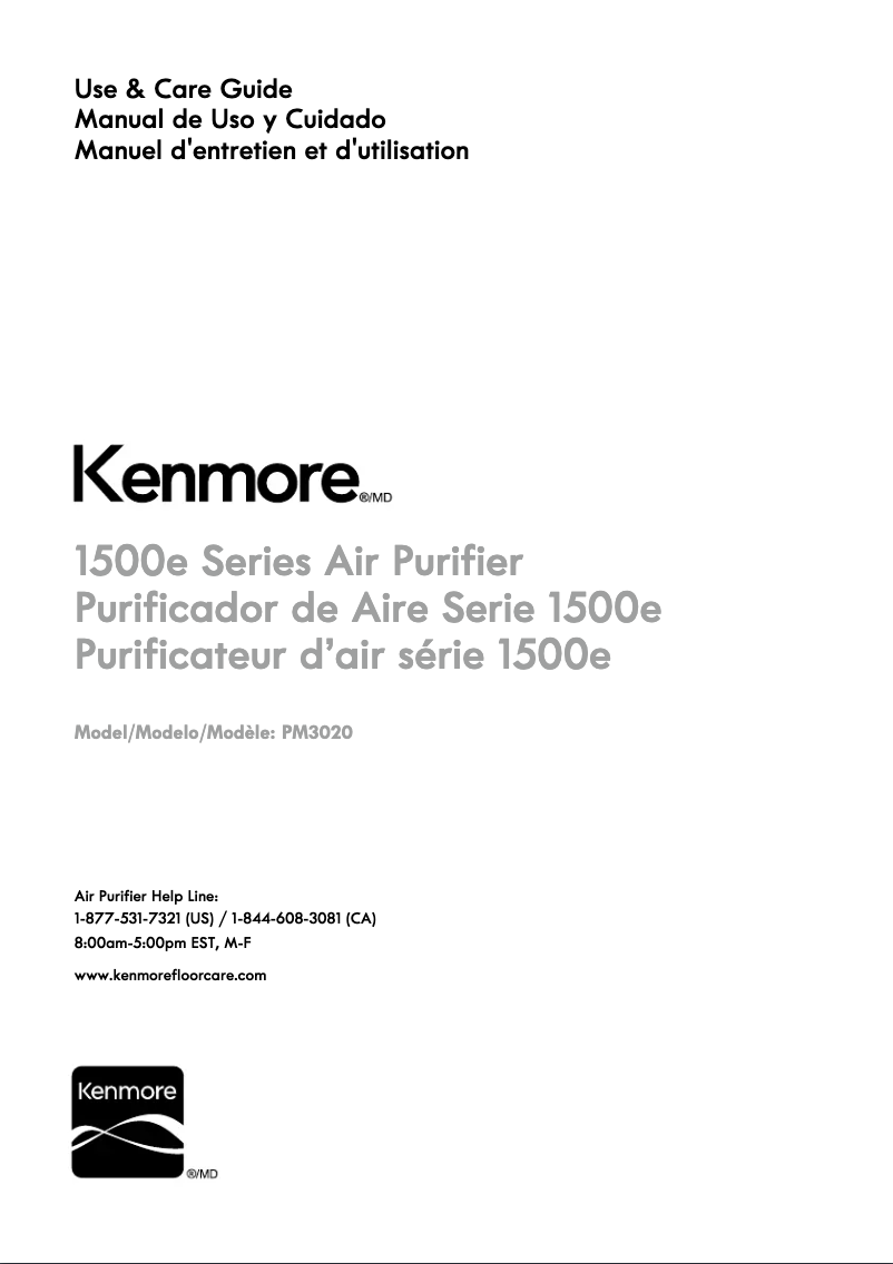 Page 1 de la notice Manuel utilisateur Kenmore PM3020