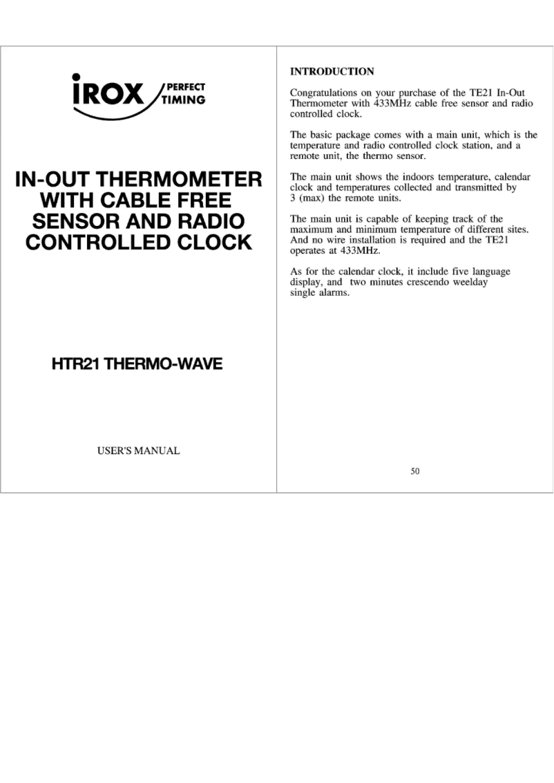 Image de la première page du manuel de l'appareil Thermo Wave HTR21