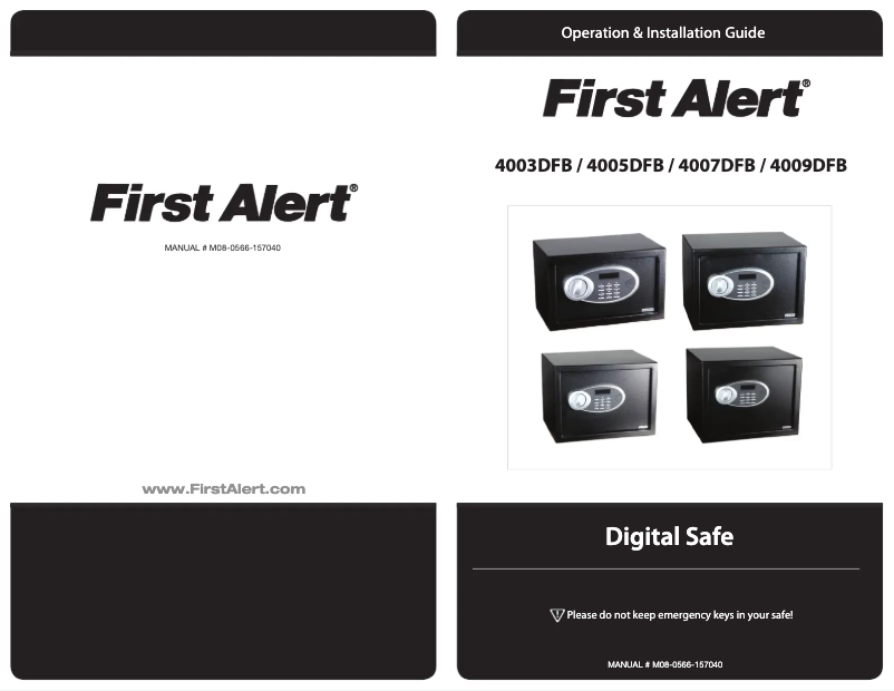 Page 1 de la notice Manuel utilisateur First Alert 4009DFB