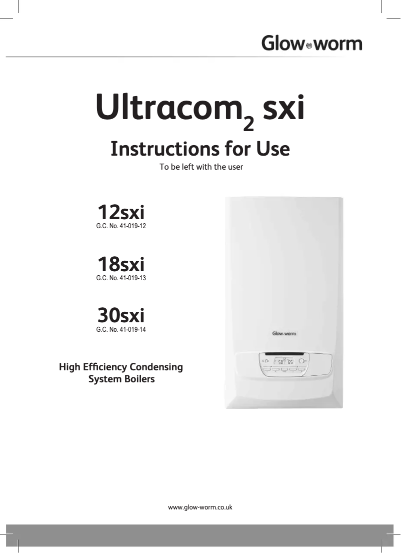 Page n°1 - Manuel utilisateur Glow-worm Ultracom2 30sxi