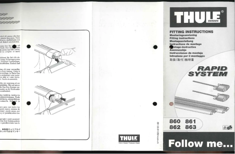Page 1 de la notice Manuel utilisateur Thule Aero Bar 861